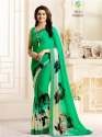 Printed georgette Saree thumb 1