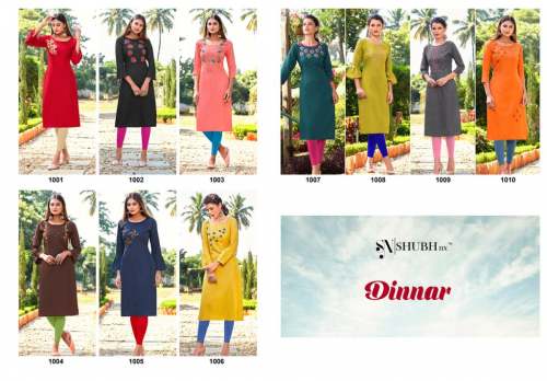 Rayon Slub Embroidery Work Kurti