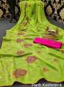 Soft Chiffon Embroidered Saree thumb 4