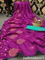 Soft Chiffon Embroidered Saree thumb 5