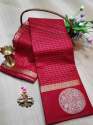 Soft linen Silk Latest Party Wear saree thumb 9
