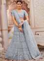 Stylish Designer Latest Embroidered Lehenga thumb 6