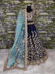 Stylish Embroidered Designer Wedding Wear Lehenga