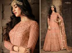 Stylish Embroidered Semi Stitched Gown