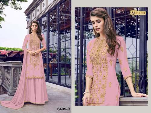 Stylish Georgette With Embroidery Salwar Suit