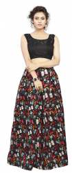 Nena Fashion  black lehenga choli (multibutterfly)
