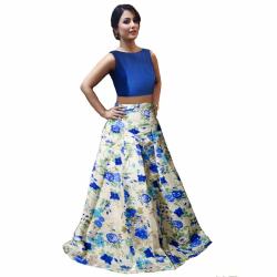  Printed lehenga Cholis Blue