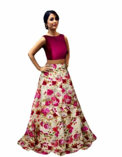 Printed lehenga Cholis Heena Pink