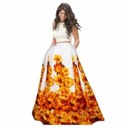 Designer Printed lehenga Cholis Rose Yellow 