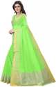 Nena Fashion  parrot green Cotton saree(sangreela) thumb 2