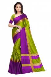 Nena Fashion  parrot purple Cotton Saree(aangi)