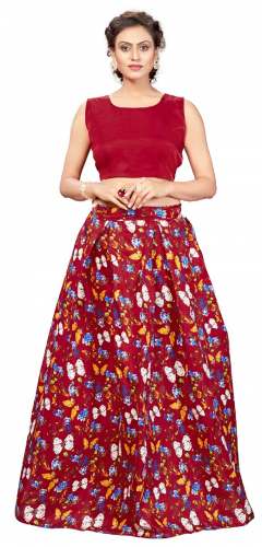 Nena Fashion  red lehenga choli (multi butterfly)