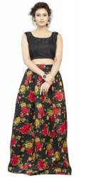 Nena Fashion Women black lehenga choli (lotus)