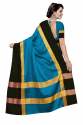 Nena Fashion Women blue black Cotton Saree(aangi) thumb 1