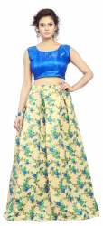 Nena Fashion Women blue lehenga choli (chikumulti)