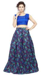 Nena Fashion Women blue lehenga choli (starflower)