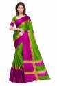 Nena Fashion Women green pink Cotton Saree(aangi)