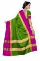 Nena Fashion Women green pink Cotton Saree(aangi) thumb 1