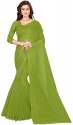 Nena Fashion Women  mahendi green Cotton net Saree