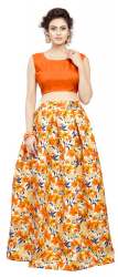 Nena Fashion Women orange  lehenga choli (jasmin)