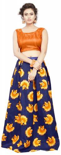 Nena Fashion Women orange lehenga choli (pan)