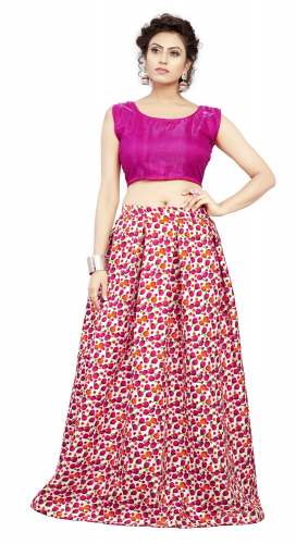 Nena Fashion Women pink lehenga choli (small rose) by Nena Fashion