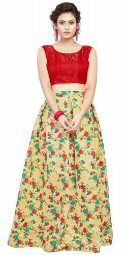 Nena Fashion Women red lehenga choli (chiku multi)