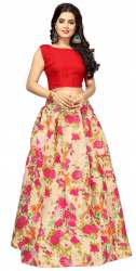 Nena Fashion Women red  lehenga choli (hina)