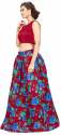 Nena Fashion Women red lehenga choli (lotus) thumb 2