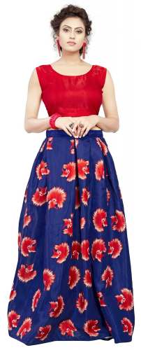 Nena Fashion Women red lehenga choli (pan)