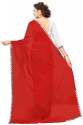 Nena Fashion Women red  Party Wear Saree (mirror) thumb 1
