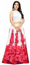 Nena Fashion Women rose red lehenga choli (pan)