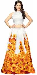 Nena Fashion Women rose yellow lehenga choli 
