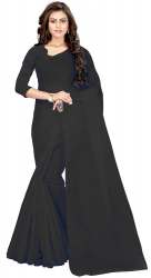 Nena Fashion Women's black Cotton net  Saree