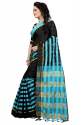 Nena Fashion Women's  black rama Cotton  Saree thumb 1