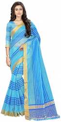Nena Fashion Women's blue Color Cotton Saree
