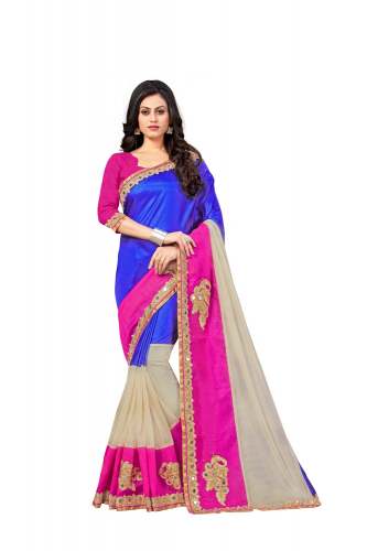 Nena Fashion Women's blue Saree(pramukh)
