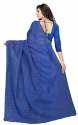 Nena Fashion Women's blueCotton Saree(small chex) thumb 1
