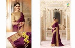 Embroidered Silk Saree With Blouse Material