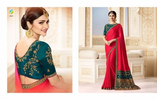 Embroidered Silk Saree With Blouse Material 2