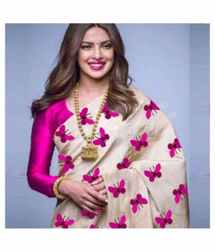 Fancy Embroidered Silk Saree