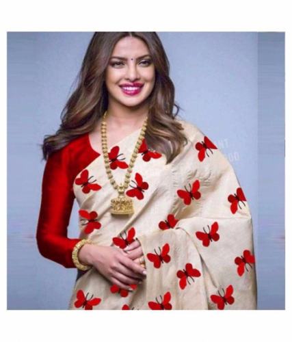 Embroidered Zarna Silk Saree 1
