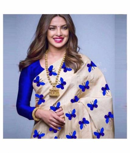 Women Embroidered Silk Saree