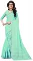 Nena Fashion Women's green linen Cotton Saree