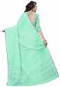 Nena Fashion Women's green linen Cotton Saree thumb 2