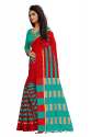 Nena Fashion Women's  green red Color Cotton Saree thumb 1