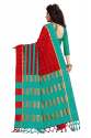 Nena Fashion Women's  green red Color Cotton Saree thumb 2