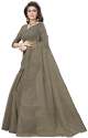 Nena Fashion Women's grey  Cotton net  Saree thumb 1
