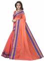 Nena Fashion Women's light orange Cotton Saree thumb 1