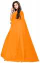 Nena Fashion Women's orange Cotton net  Saree thumb 1